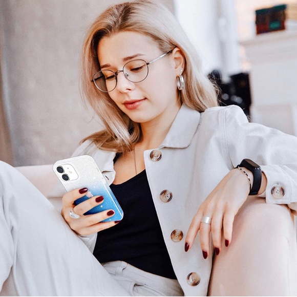 JJGoo iPhone 11 Case, BLUE GRADIENT , Flexible Cases for Women Girls (6.1 inch) - Picture 5 of 7